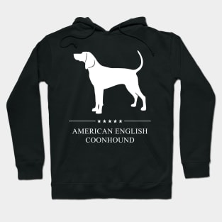 American English Coonhound Dog White Silhouette Hoodie